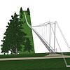 Visualisierung der von den Freunden für Todtmoos vorgeschlagenen Hängebrücke, die über das Wehratal führen soll.