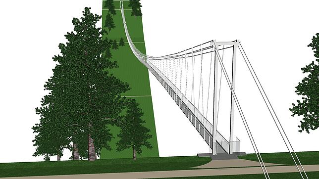 Visualisierung der von den Freunden für Todtmoos vorgeschlagenen Hängebrücke, die über das Wehratal führen soll.