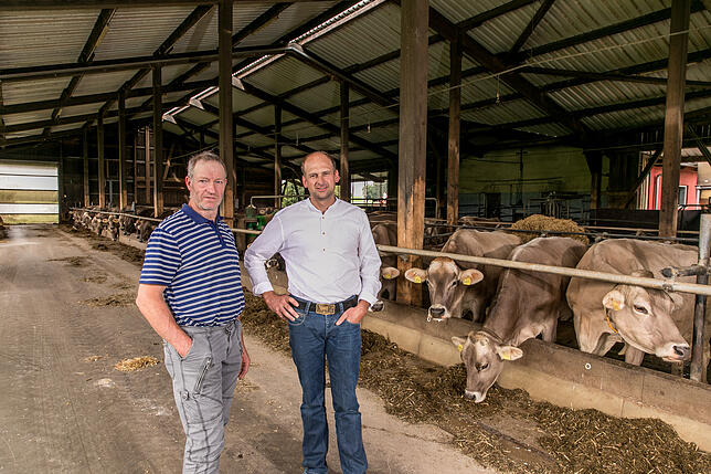Siegfried Villing und Gerhard Trunzer sehen die Viehwirtschaft in Bad Grönenbach unter Generalverdacht.