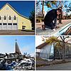 Vier von fünf Themen beim dritten Teil des Jahresrückblickrätsels der SÜDKURIER-Redaktion: Scheffelhalle, Freibad, Friedenskirche und ...