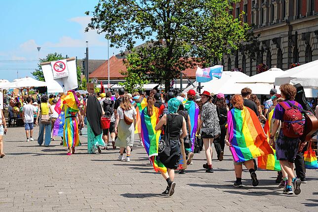 Bild 29: Ein bunter Protestzug zieht durch Konstanz und Kreuzlingen