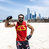 In Abu Dhabi bestritt  Marco Knöbel seinen ersten Profikampf und machte dabei mit seinem Gegner kurzen Prozess. Bild: Leidecker