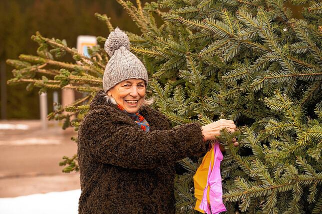 In Gündelwangen werden die heimischen Weihnachtsbäume kurzerhand umdekoriert. Viele Haushalte machen mit.