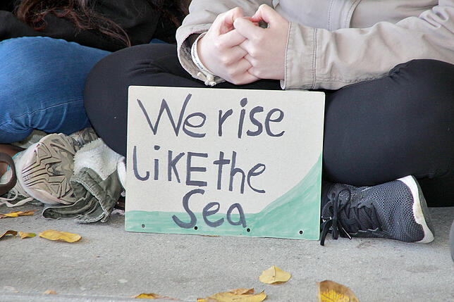 Bild 10: Bilder vom Klimaprotest vor der Gemeinderatssitzung in der Schwenninger Neckarhalle