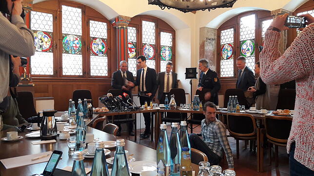 Innenminister Stobl und Martin Horn in Freiburg.