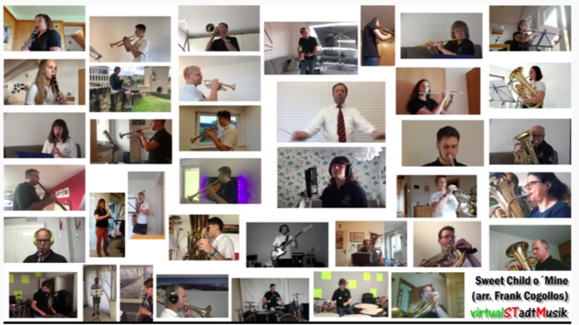 Die Stadtmusik Tiengen musiziert in der Coronazeit einzeln und stellt die Videos dieser Wohnzimmerkonzerte ins Internet.