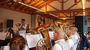 Der Musikverein Grimmelshofen – hier bei der Fahrzeugweihe im vergangenen Jahr – feiert 2025 sein 150-jähriges Bestehen. Archivbild: ...
