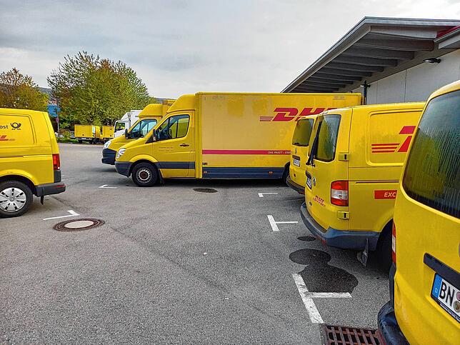 Der Zustellstützpunkt der Deutschen Post AG in der Planckstraße in Markdorf.