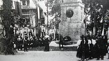 Das Denkmal für Großherzog Friedrich I. enthüllt sein Sohn und Nachfolger Friedrich II. am 21.¦Juni 1914. Bild: Archiv Thomas Mutter