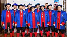 Bild : Gute Laune vor der SÜDKURIER-VIP-Wand bei der Fernsehfasnacht