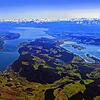Im Zeichen beträchtlicher Veränderungen: der Bodensee – hier ein Blick von oben mit dem Bodanrück im Vordergrund. Rechts ist der ...