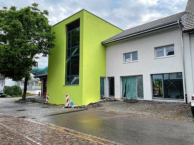 Noch im Umbau ist das Vereinshaus in Kadelburg, das ebenfalls Teil des Landessanierungsprogramms ist.