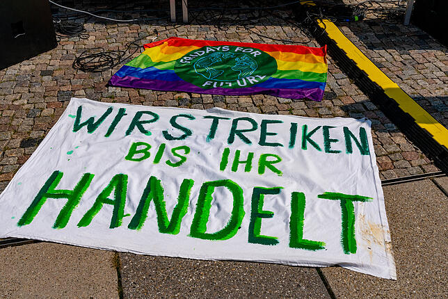 Fridays for Future Demo in Villingen, vom Bahnhof über das Landratsamt, Bickenstrasse, Oberes Tor, Ringanlage bis zur neuen Tonhalle.