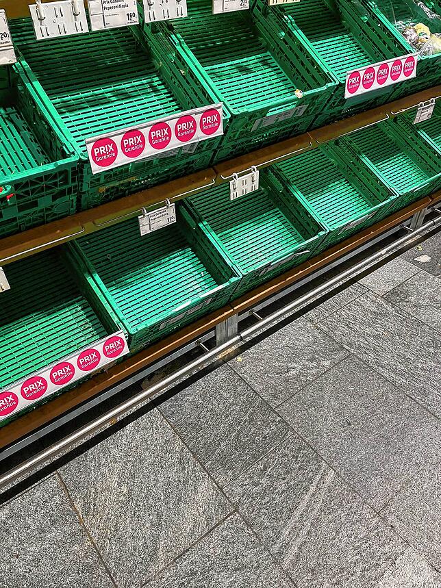 Peperoni, Paprika, Salat &ndash; alles Fehlanzeige.