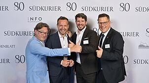 Der SÜDKURIER feiert am 27. Juni 2025 im Bodenseeforum mit einem Festakt sein 80-jähriges Bestehen.