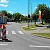 Die Durchfahrt beim Bahnhofskreisel war mit Ausnahme des Buslinienverkehrs im vergangenen Sommer gesperrt. Archivbild: Siegfried Volk