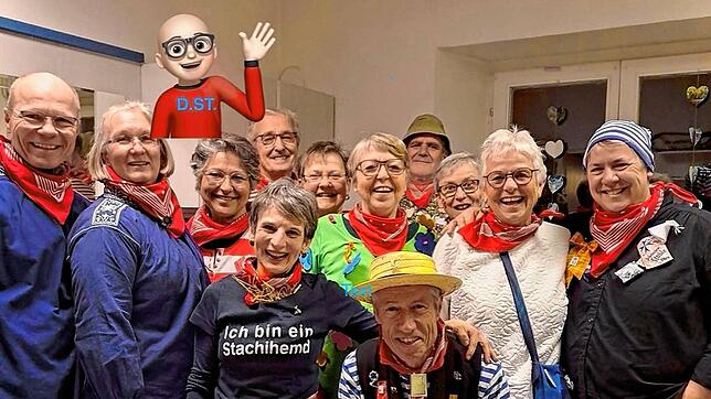 Das Stüble-Team in Fasnetstimmung, vorne mit Schürze Antje Werner-Steidle. Alle freuen sich auf die närrischen Besucher der kommenden ...