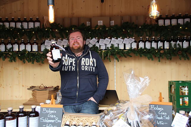 Mike Dilnot, Inhaber von Botanix Gin Infusions, war dieses Jahr das erste Mal mit seinem Stand auf dem Häfler Weihnachtsmarkt und ist ...