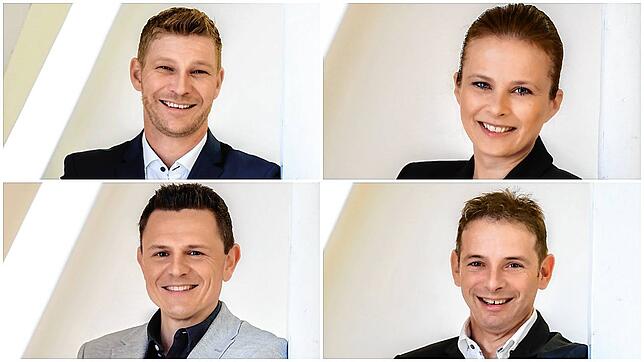Vier der Kandidatinnen und Kandidaten, die die meisten Stimmen für den Gemeinderat in Geisingen bekommen haben.