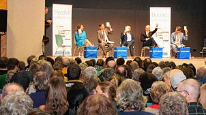 Die fünf Bewerber beim SÜDKURIER-Wahlpodium.