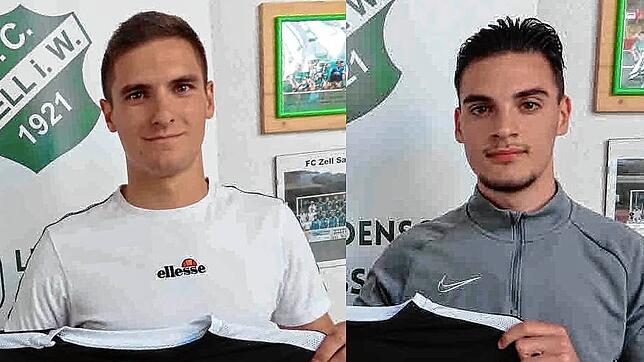 Zwei Neue: Kevin Wißler (links) kommt vom SV Todtnau zum FC Zell und von der Spvgg. Wehr wechselt Salvatore Lombardo zum Landesligisten ...