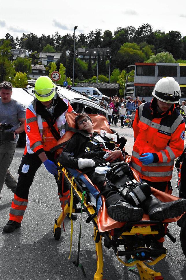 Bild 19: Bilder der Abschlussübung einer Blaulichtorganisationenübergreifenden Fortbildung