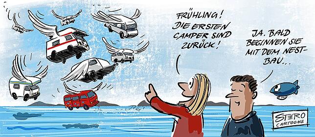 Die ersten Frühlingsboten am Himmel: Am Bodensee machten längst nicht nur heimkehrende Zugvögel auf das Ende des Winters aufmerksam.