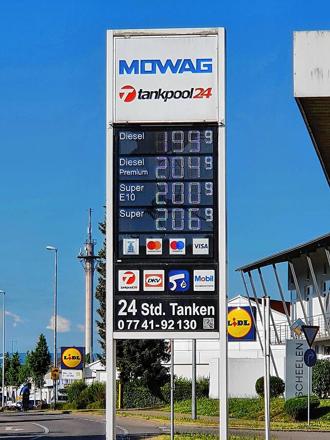 Die Mowag-Tankstelle im Tiengen am Dienstag, 31. Mai, um 8.50 Uhr.