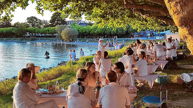 Das Diner en blanc im Jahr 2020. Weil die Veranstaltung zu wenig Zulauf hat, wird sie aus dem Radolfzeller Veranstaltungskalender ...