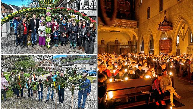 Zu Ostern gehören auch in Radolfzell verschiedene Bräuche – unter anderem der Osterbrunnen in Markelfingen, das Segnen der Palmen und ...