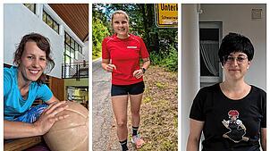 Aktiv in Unterkirnach im Ehrenamt, von links: Carina Schneider, Hanna Bächle und Manuela Weißer.