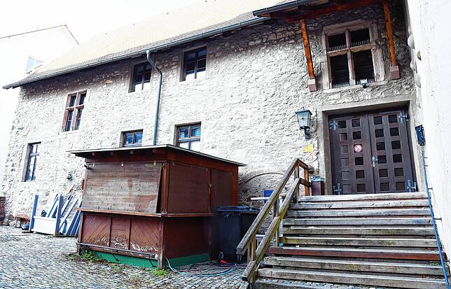 Hier geht es ins Zeughaus-Stüble beim Oberen Tor.