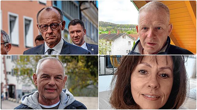 Friedrich Merz (li. o.) trauert um einen Freund, Bernd Kaier (re. o.) stellt sich einem gefährlichen Mann entgegen, Günter Lanz (li. u.) ...