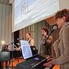 Das "Lobpreisteam" (von links) Martina Rickert, Ursel Losleben, Simone Dufner und Ursula Matt-Pfeifer spielt beim Gottesdienst der ...