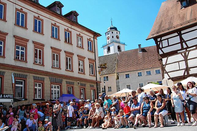 Bild 22: Am Sonntag strömen die Besucher nur so nach Meßkirch