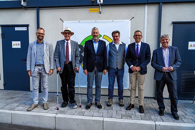 Der Deißlinger Bürgermeister Ralf Ulbrich, der Rottweiler Landrat Wolf Rüdiger Michel, Martin Handke und Eberhard Ludwig von der ...