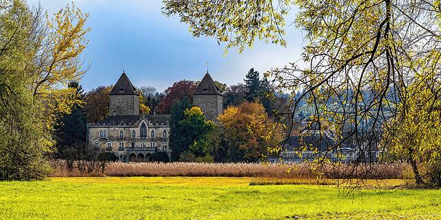 Das Schloss Gottlieben am Ufer des Seerheins im Kanton Thurgau hat 32 Zimmer und einen Park mit 16.000 Quadratmetern.