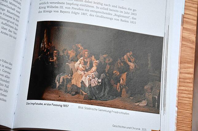 Das Werk „Die Impfstube“ von Reinhard Sebastian Zimmermann, hier abgedruckt in Band 39 des Kreis-Jahrbuchs „Leben am ...