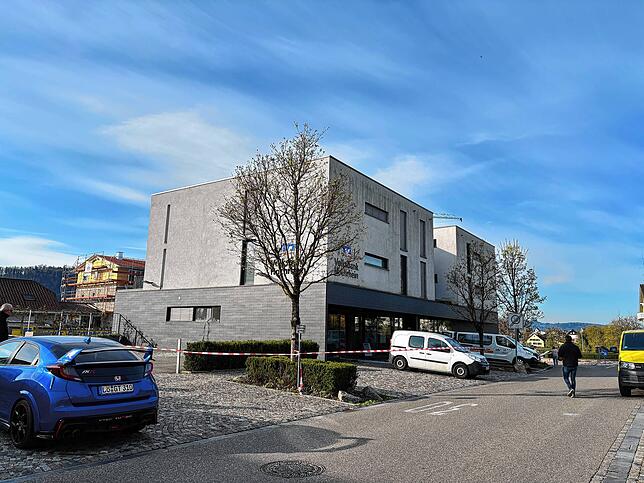 Die Geschäftsstelle der Volksbank Hochrhein in Albbruck ist in der Nacht auf den 9. April gesprengt worden.