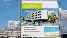 2017 wurde das erste Immendinger Hotel, das als Boardinghouse mit 96 Appartements geplant ist, mit einem Plakat beworben.
