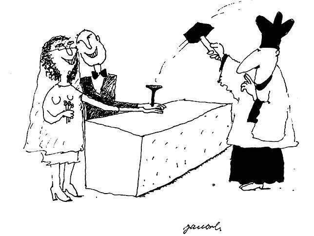 Ein Cartoon zum Thema Ehe aus „Herr Wondrak rettet die Welt, juchhe!“