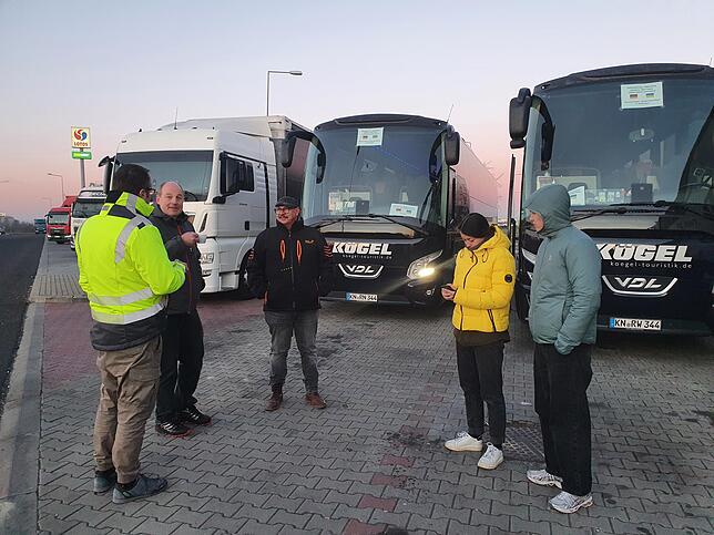Frühstück an einer Raststätte rund 100 Kilometer nordöstlich von Krakau.