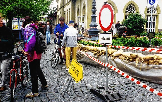 Bild 15: Archivbilder vom Hochwasser 1999 in Konstanz!