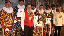 Geehrt von der Vereinigung Schwäbisch-Alemannischer Narrenzünfte wurden (von links): Hartmut Jäckle, Thomas Wasmer, Albert Ebner, David ...