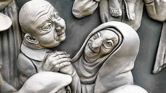 Ausschnitt aus dem neuen Bauernkriegs-Relief des Bodmaner Künstlers Peter Lenk. Kürzlich wurde es in Böblingen enthüllt. Dort wurden vor ...