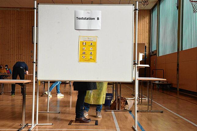 Die Corona-Schnellteststelle in Leimbach hat ihre Arbeit aufgenommen.