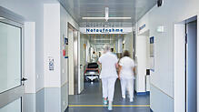 Die Notaufnahme im Klinikum Hochrhein. Aufgenommen im Herbst 2020.