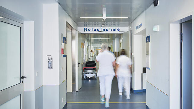 Die Notaufnahme im Klinikum Hochrhein. Aufgenommen im Herbst 2020.