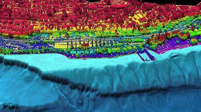 Das Projekt &bdquo;Tiefenschärfe &ndash; Hochauflösende Vermessung Bodensee&ldquo; zeigt die Bodenseeufer und den Bodenseegrund in 3D. ...