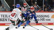 Verteidiger Alex Trivellato (rechts) steht vor einem Jubiläum. Am Sonntag könnte er gegen Bremerhaven sein 250. DEL-Spiel für die Wild ...